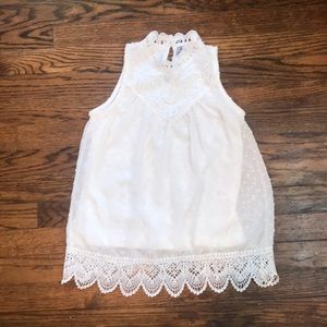 Beautees white sheer blouse.gently used, Girls M.